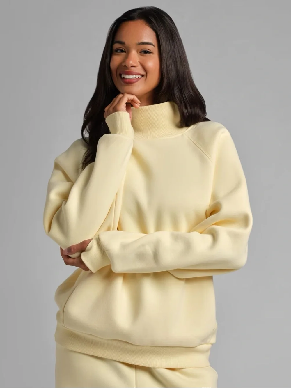 Mock Neck Sweat Set - Picture 2 of 5